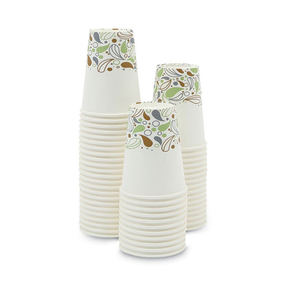 Boardwalk Deerfield Printed Paper Hot Cups, 12 oz, 50 Cups/Sleeve, 20 Sleeves/Carton