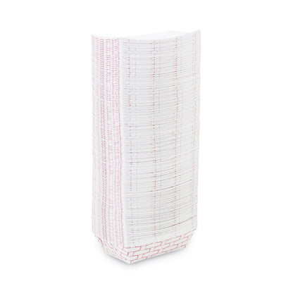 Boardwalk Paper Food Baskets, 2 lb Capacity, Red/White, 1,000/Carton
