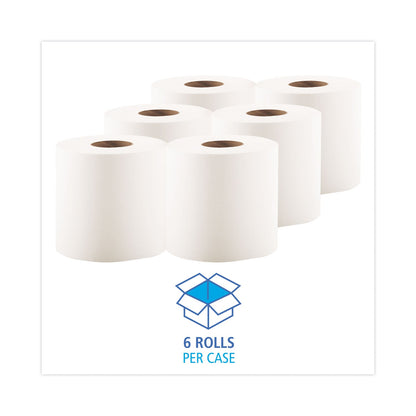 Boardwalk Center-Pull Hand Towels, 2-Ply, Perforated, 7.87 x 10, White, 600/Roll, 6 Rolls/Carton