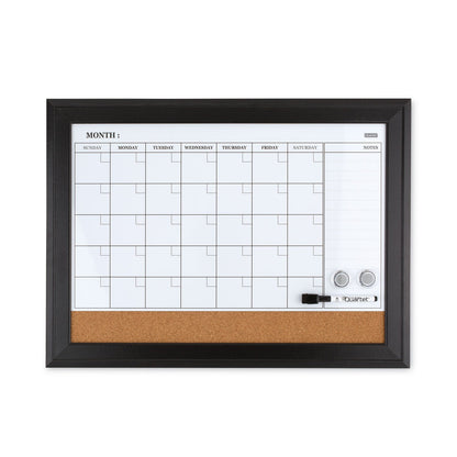 Quartet Home Decor Magnetic Combo Dry Erase with Cork Board on Bottom, 23 x 17, Espresso Wood Frame