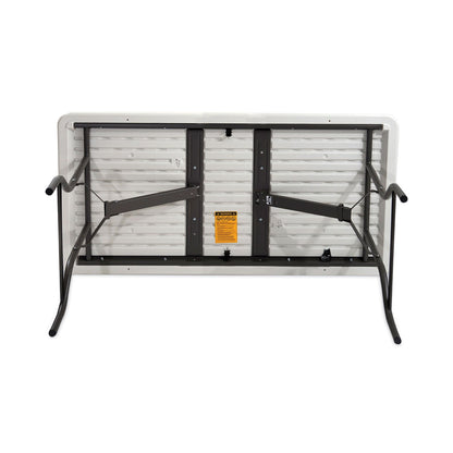 Iceberg IndestrucTable Industrial Folding Table, Rectangular Top, 1,200 lb Capacity, 96w x 30d x 29h, Platinum