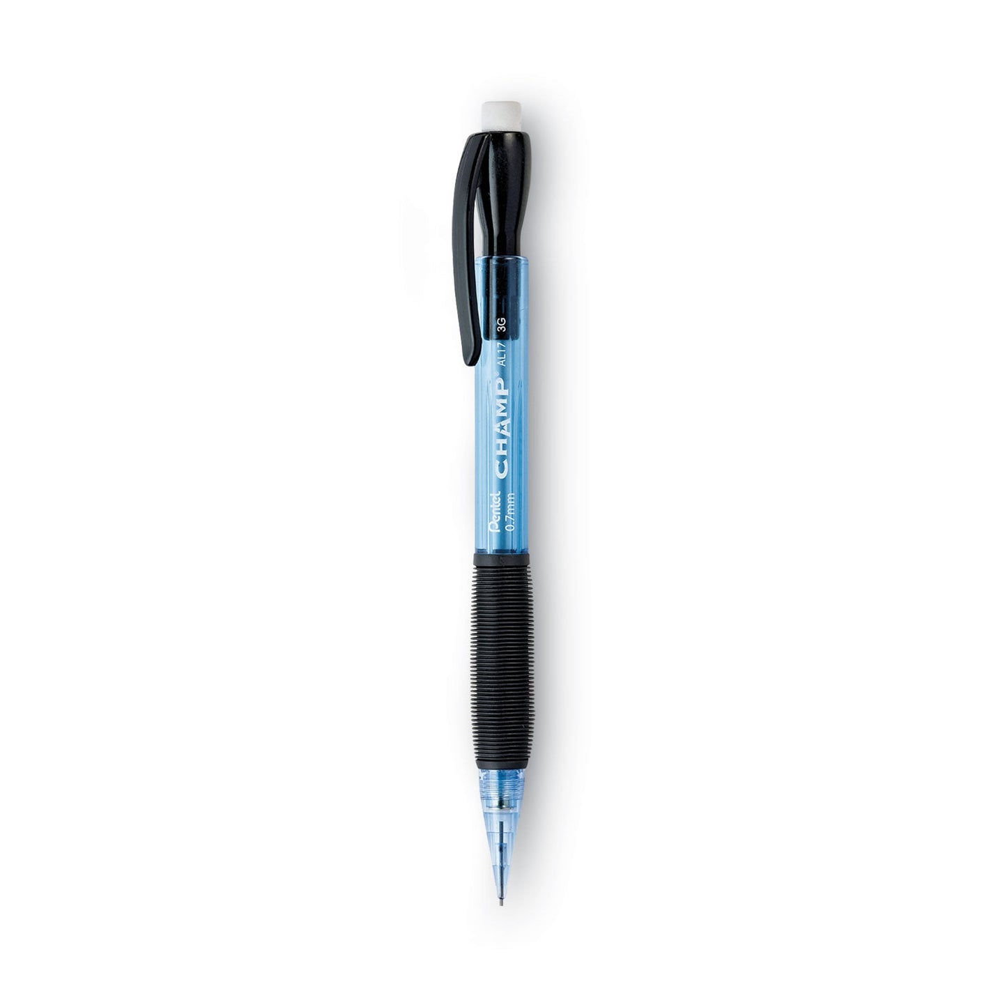 Pentel Champ Mechanical Pencil, 0.7 mm, HB (#2.5), Black Lead, Blue Barrel, Dozen