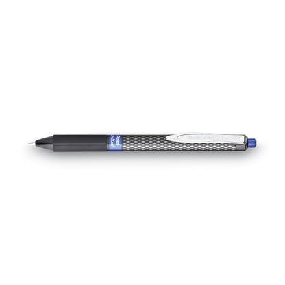 Pentel Oh! Gel Pen, Retractable, Medium 0.7 mm, Blue Ink, Black Barrel, Dozen