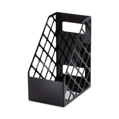 Universal Recycled Plastic Large Magazine File, 6.25 x 9.5 x 11.88, Black