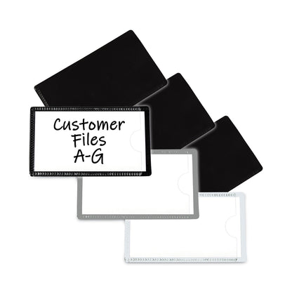 C-Line Slap-Stick Magnetic Label Holders, Side Load, 4.25 x 2.5, White, 10/Pack