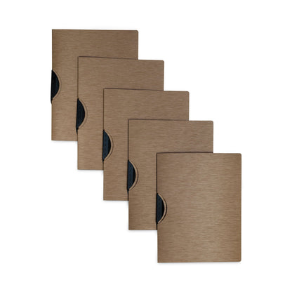 C-Line Modern Metallic Executive Style Report Cover, Swing Clip,  8.5 x 11, Bronze/Bronze, 5/Pack