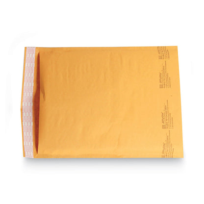 Sealed Air Jiffylite Self-Seal Bubble Mailer, #4, Barrier Bubble Air Cell Cushion, Self-Adhesive Closure, 9.5 x 14.5, Brown Kraft,100/CT