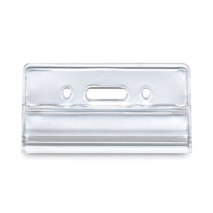 Advantus Resealable ID Badge Holders, Vertical, Frosted 3.68" x 5" Holder, 2.62" x 3.75" Insert, 50/Pack