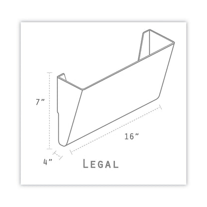 Storex Unbreakable Magnetic Wall File, Legal/Letter Size, 16" x 4" x 7", Smoke