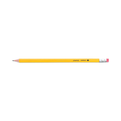Universal #2 Pre-Sharpened Woodcase Pencil, HB (#2), Black Lead, Yellow Barrel, 72/Pack