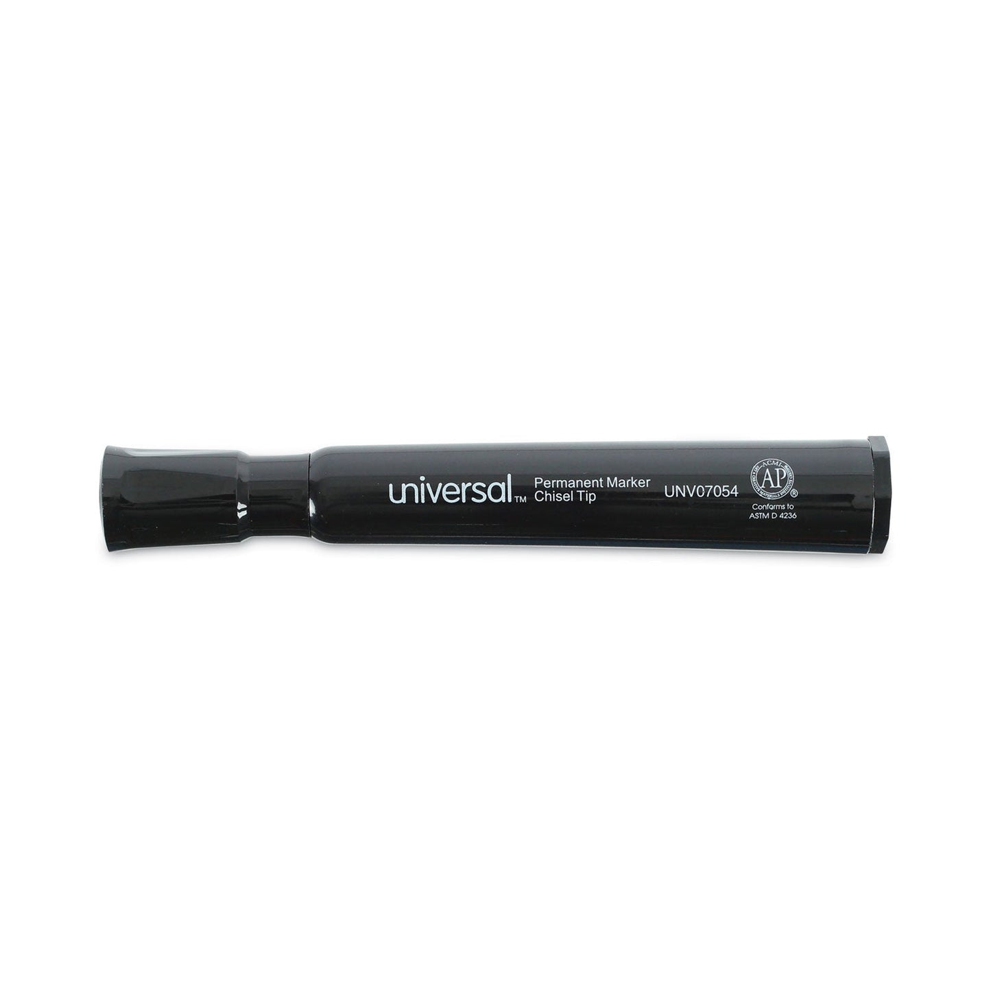 Universal Chisel Tip Permanent Marker Value Pack, Broad Chisel Tip, Black, 60/Pack