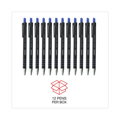 Universal Ballpoint Pen, Retractable, Medium 1 mm, Blue Ink, Blue Barrel, Dozen