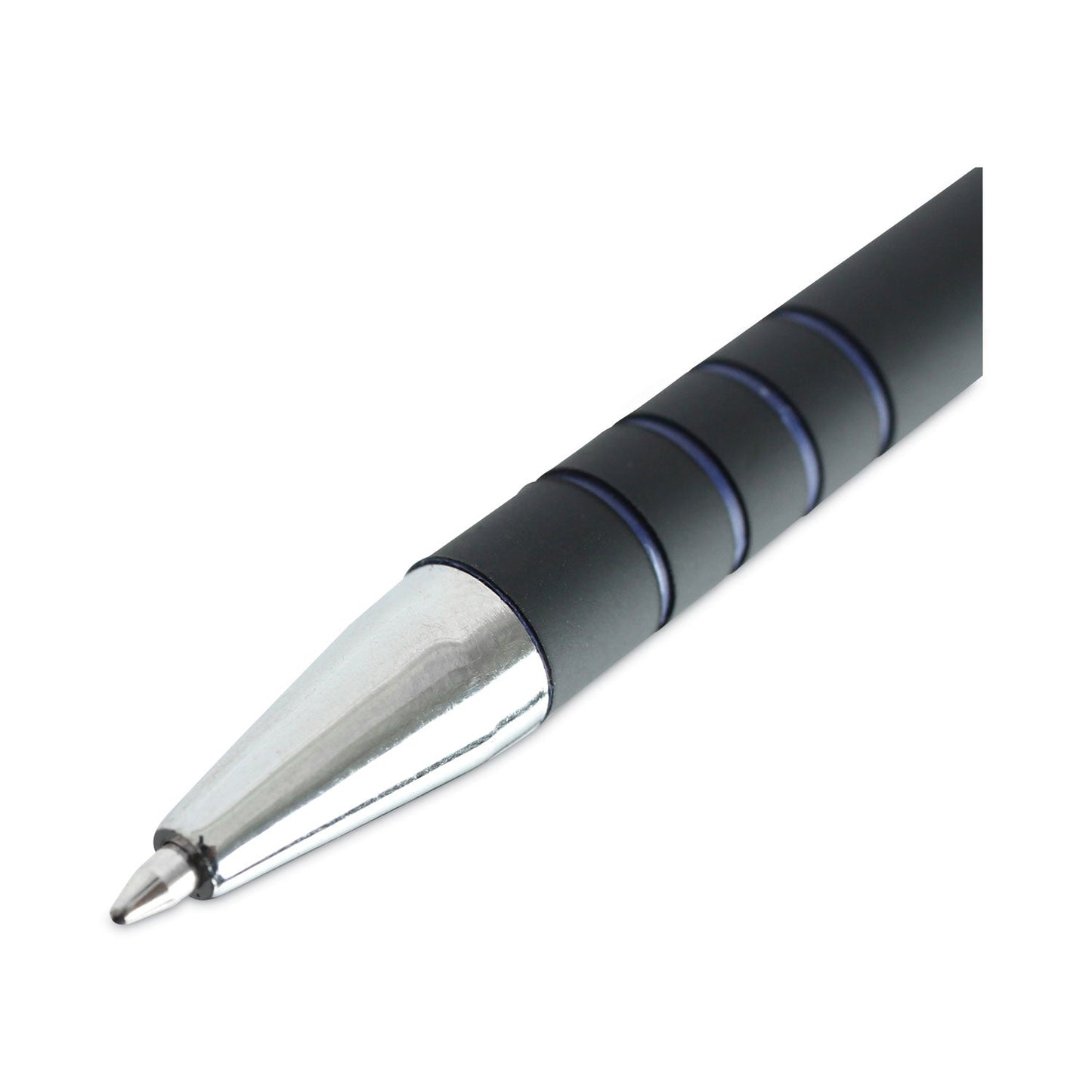 Universal Ballpoint Pen, Retractable, Fine 0.7 mm, Blue Ink, Blue Barrel, Dozen