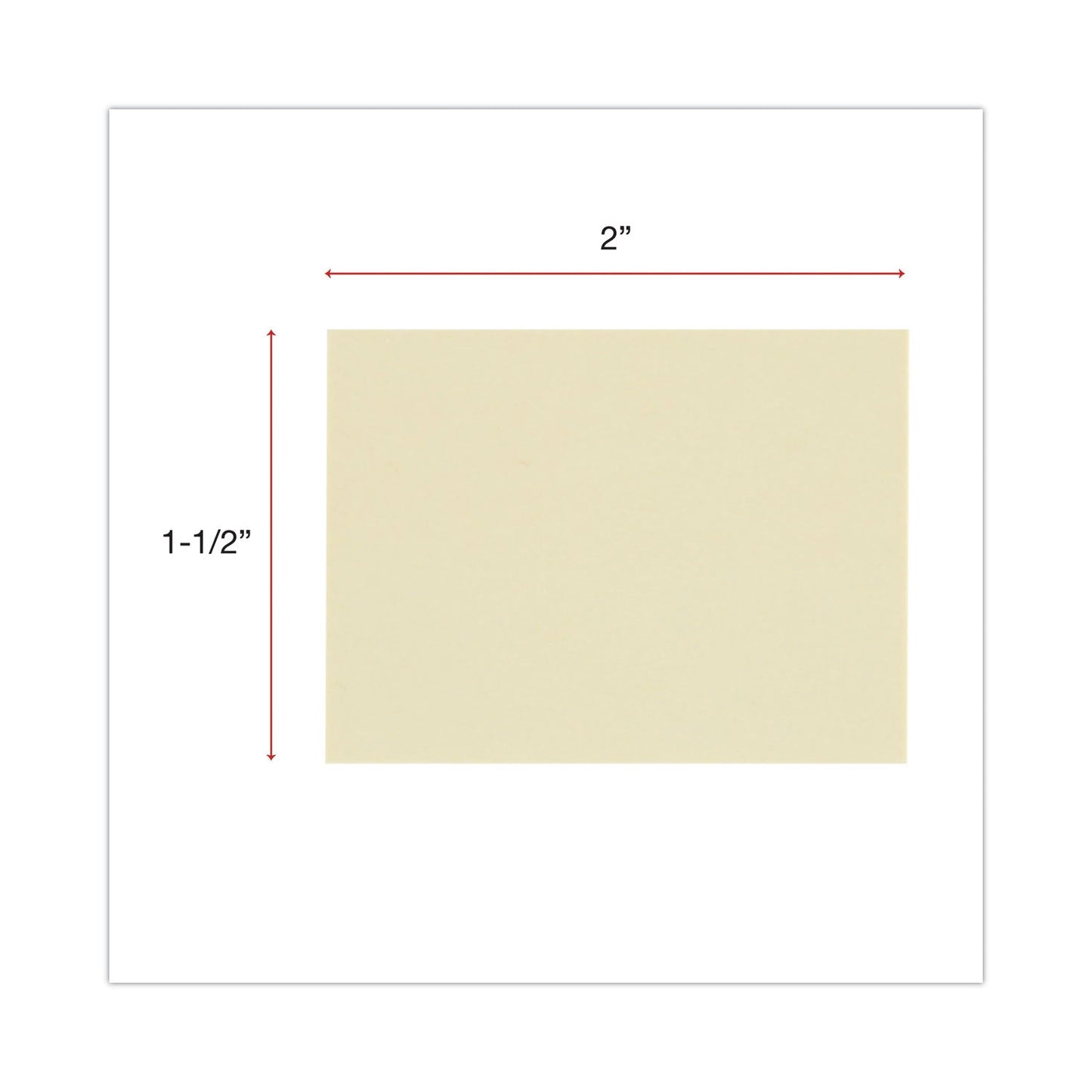Universal Recycled Self-Stick Note Pads, 1.5" x 2", Yellow, 100 Sheets/Pad, 12 Pads/Pack