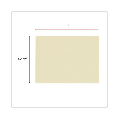 Universal Recycled Self-Stick Note Pads, 1.5" x 2", Yellow, 100 Sheets/Pad, 12 Pads/Pack