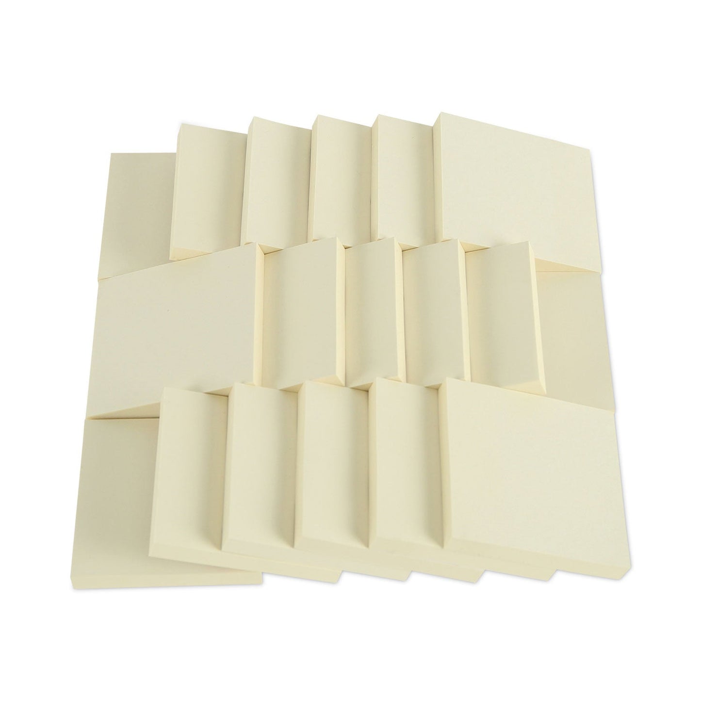 Universal Recycled Self-Stick Note Pads, 3" x 3", Yellow, 100 Sheets/Pad, 18 Pads/Pack