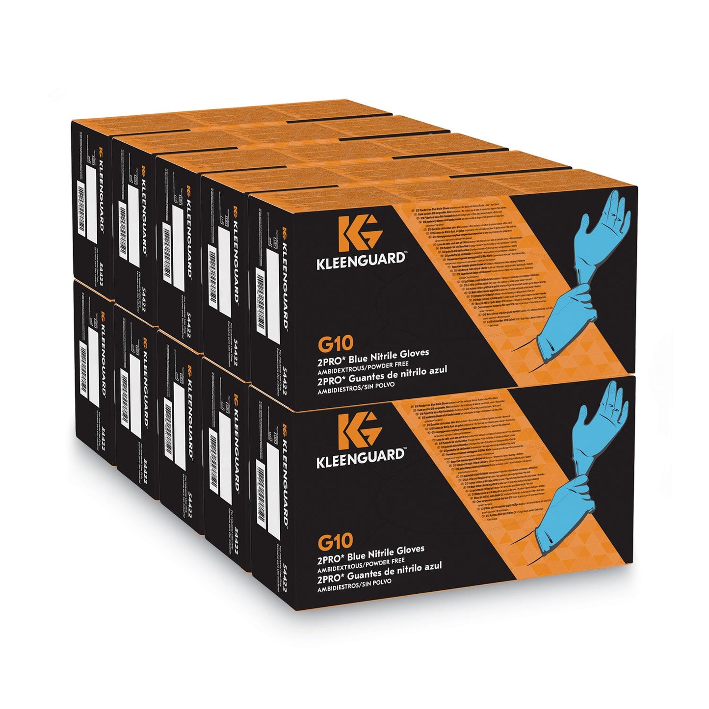 KleenGuard G10 2PRO Nitrile Gloves, Blue, Medium, 100/Box