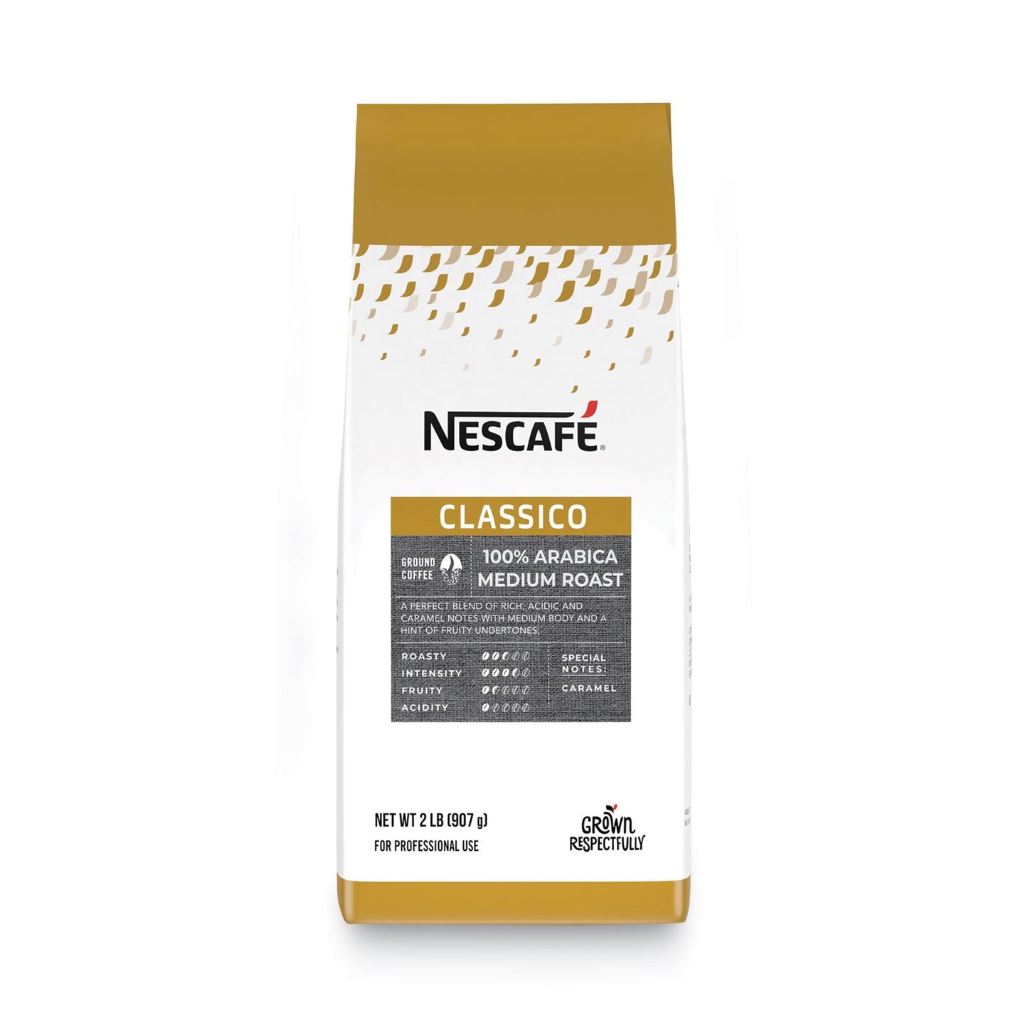 Nescafé Classico 100% Arabica Roast Ground Coffee, Medium Blend, 2 lb Bag, 6/Carton