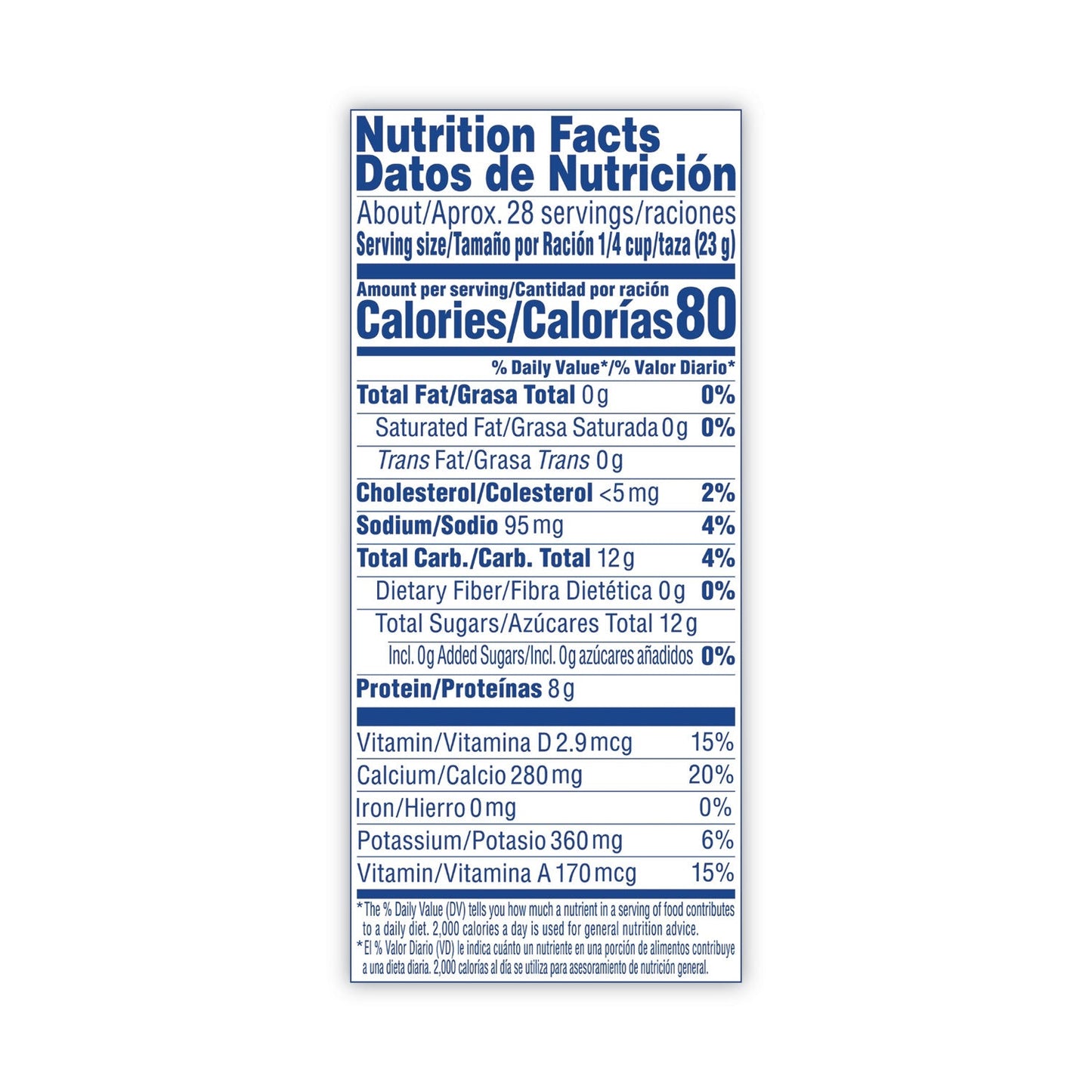 Carnation Instant Nonfat Dry Milk, Unsweetened, 22.75 oz Canister, 4/Carton