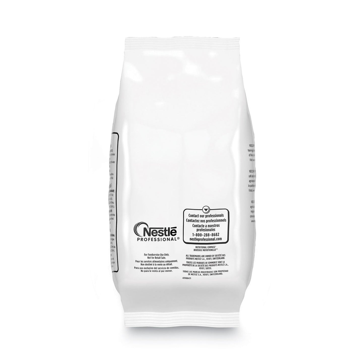 Nescafé Frothy Coffee Beverage, French Vanilla, 2 lb Bag, 6/Carton
