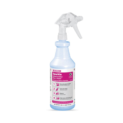 Maxim RTU Sparkle Glass Cleaner, Safe-to-Ship, 32 oz Bottle, 6/Carton