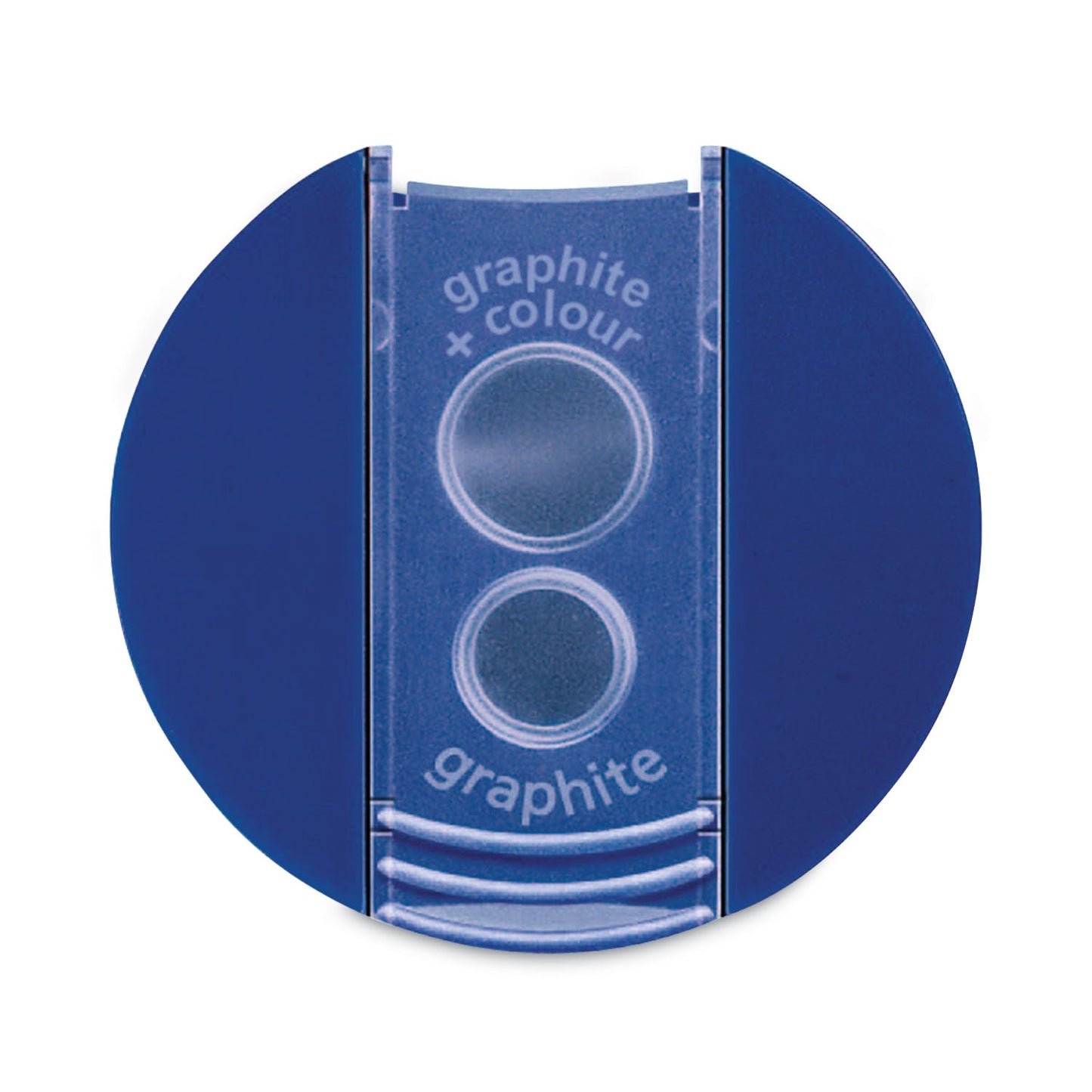 Staedtler Cylinder Handheld Pencil Sharpener, Two-Hole, 1.63 x 2.25, Blue/Silver