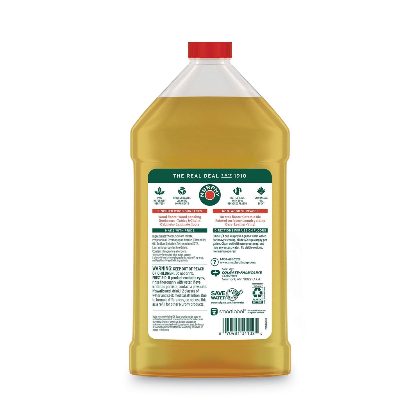 Murphy Original Wood Cleaner, Liquid, 32 oz Bottle, 9/Carton