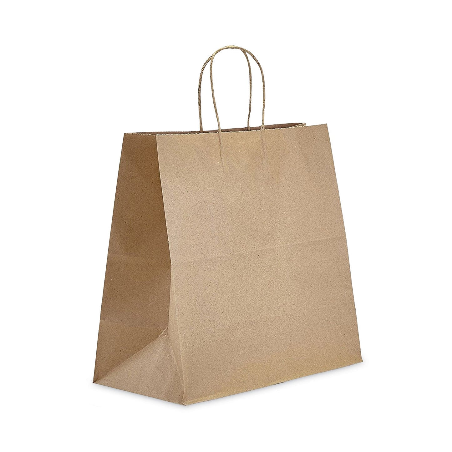 Prime Time Packaging Kraft Paper Bags, Jr. Mart, 13 x 7 x 13, Natural, 250/Carton