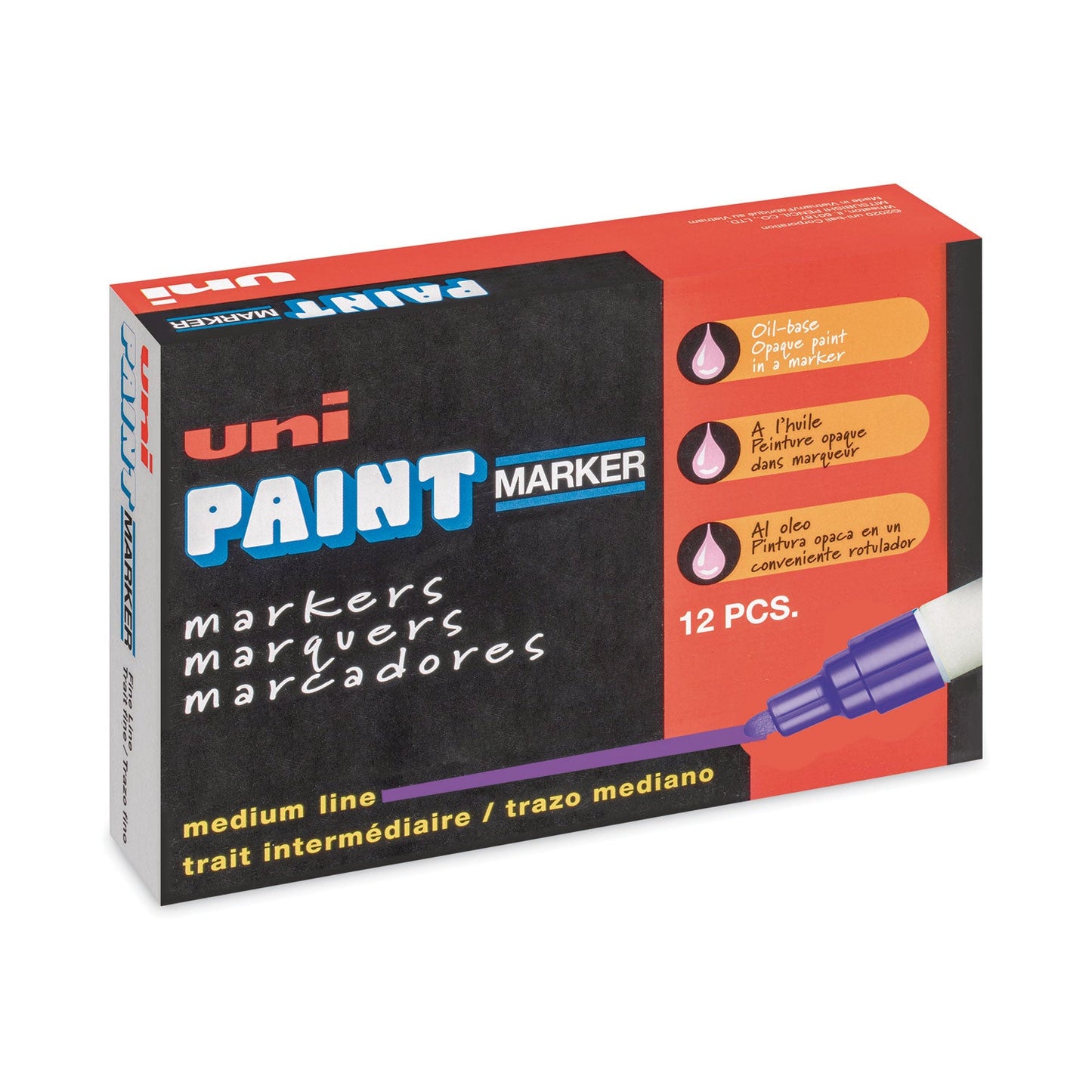 uni Permanent Marker, Medium Bullet Tip, Violet