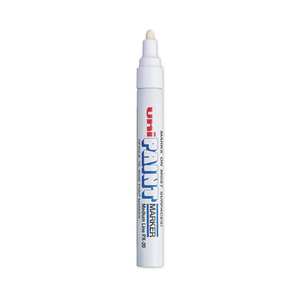 uni Permanent Marker, Medium Bullet Tip, White