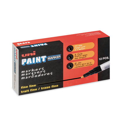 uni Permanent Marker, Fine Bullet Tip, Black