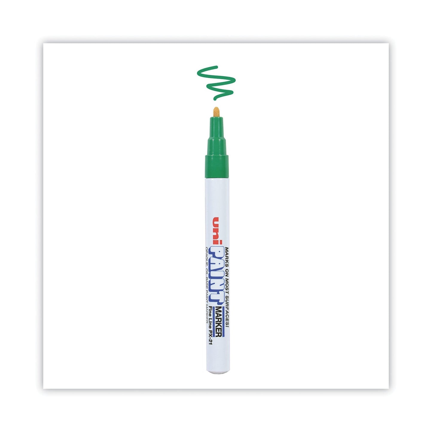 uni Permanent Marker, Fine Bullet Tip, Green