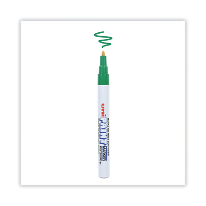 uni Permanent Marker, Fine Bullet Tip, Green