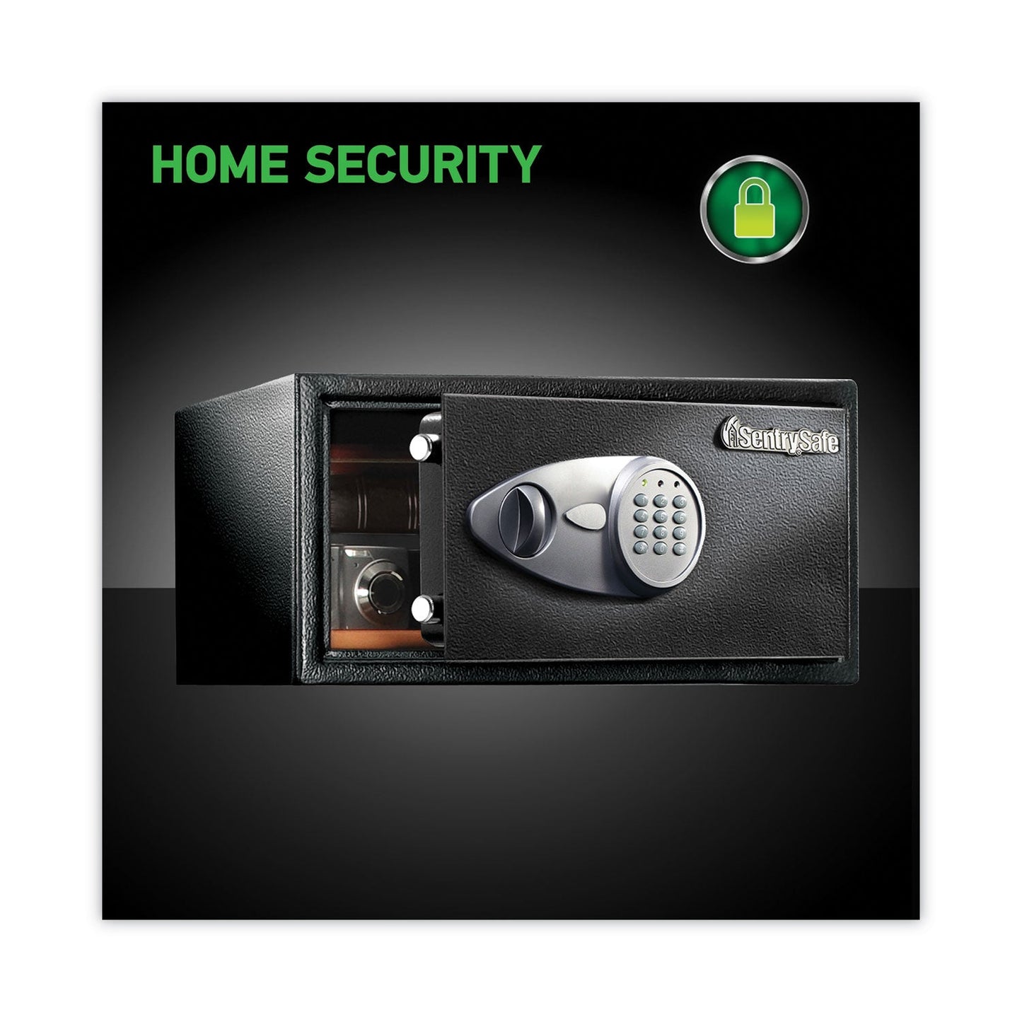 Sentry Electronic Lock Security Safe, 1 cu ft, 16.94w x 14.56d x 8.88h, Black