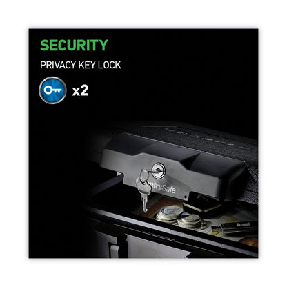 Sentry 1200 Series Fire Chest, 0.18 cu ft, 14.3w x 11.2d x 6.1h, Black