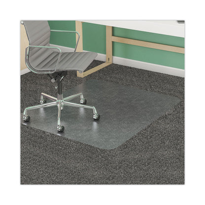 deflecto SuperMat Frequent Use Chair Mat, Med Pile Carpet, Flat, 45 x 53, Rectangular, Clear
