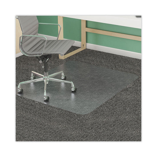 deflecto SuperMat Frequent Use Chair Mat, Med Pile Carpet, Roll, 45 x 53, Rectangular, Clear