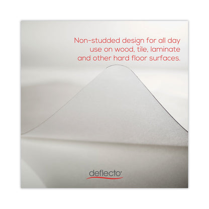 deflecto EconoMat All Day Use Chair Mat for Hard, Lip, 36 x 48, Low Pile, Smooth, Clear