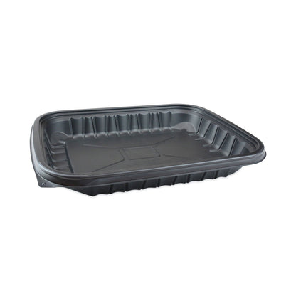 Pactiv Evergreen EarthChoice Entree2Go Takeout Container, 48 oz, 11.75 x 8.75 x 1.61, Black, Plastic, 200/Carton
