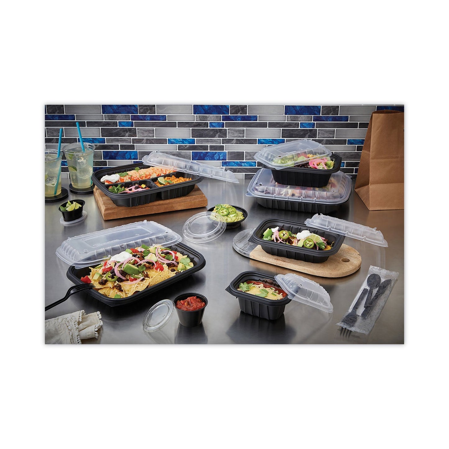 Pactiv Evergreen EarthChoice Entree2Go Takeout Container Vented Lid, 5.65 x 4.25 x 0.93, Clear, Plastic, 600/Carton