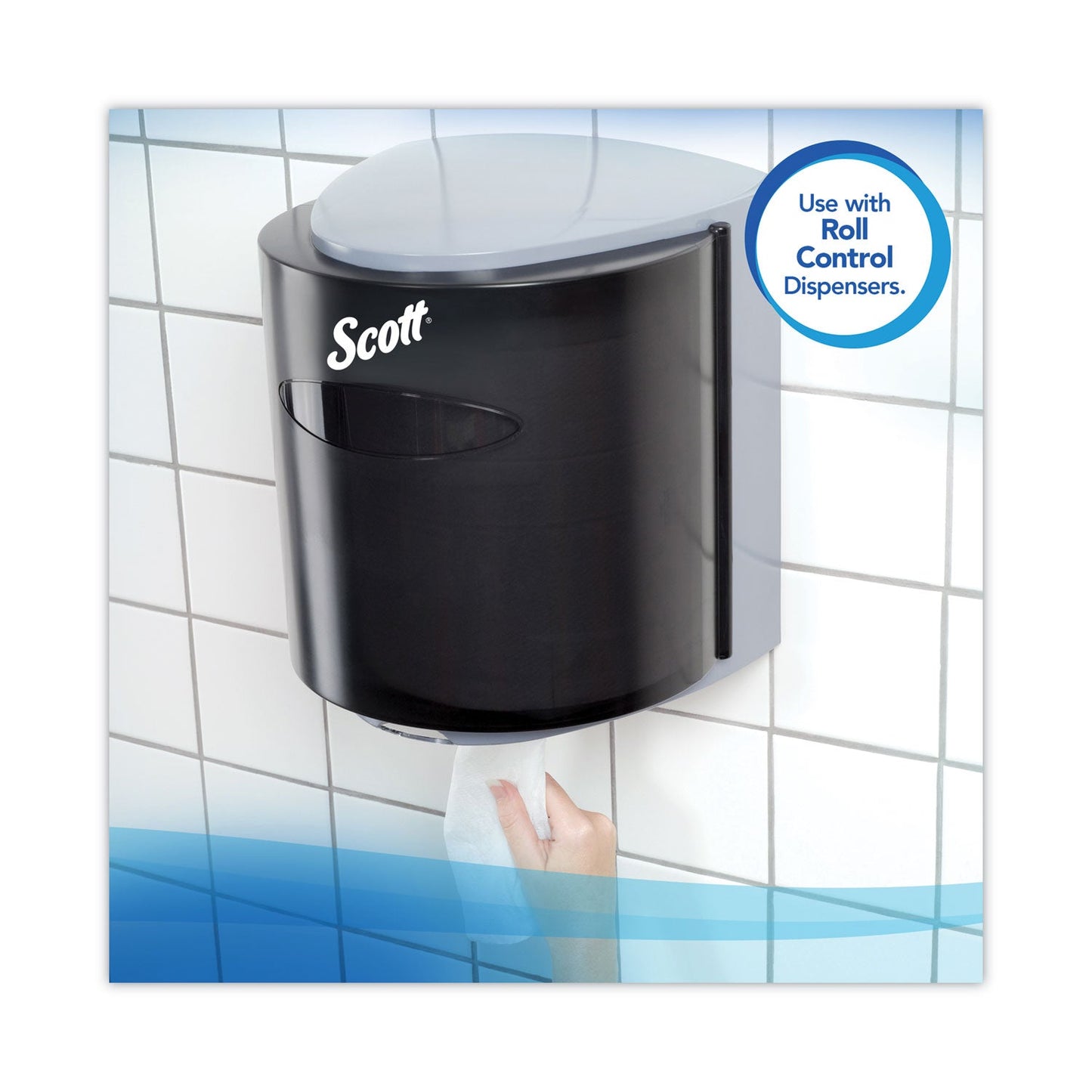 Scott Essential Roll Control Center-Pull Towels, 1-Ply, 8 x 12, White, 700/Roll, 6 Rolls/Carton