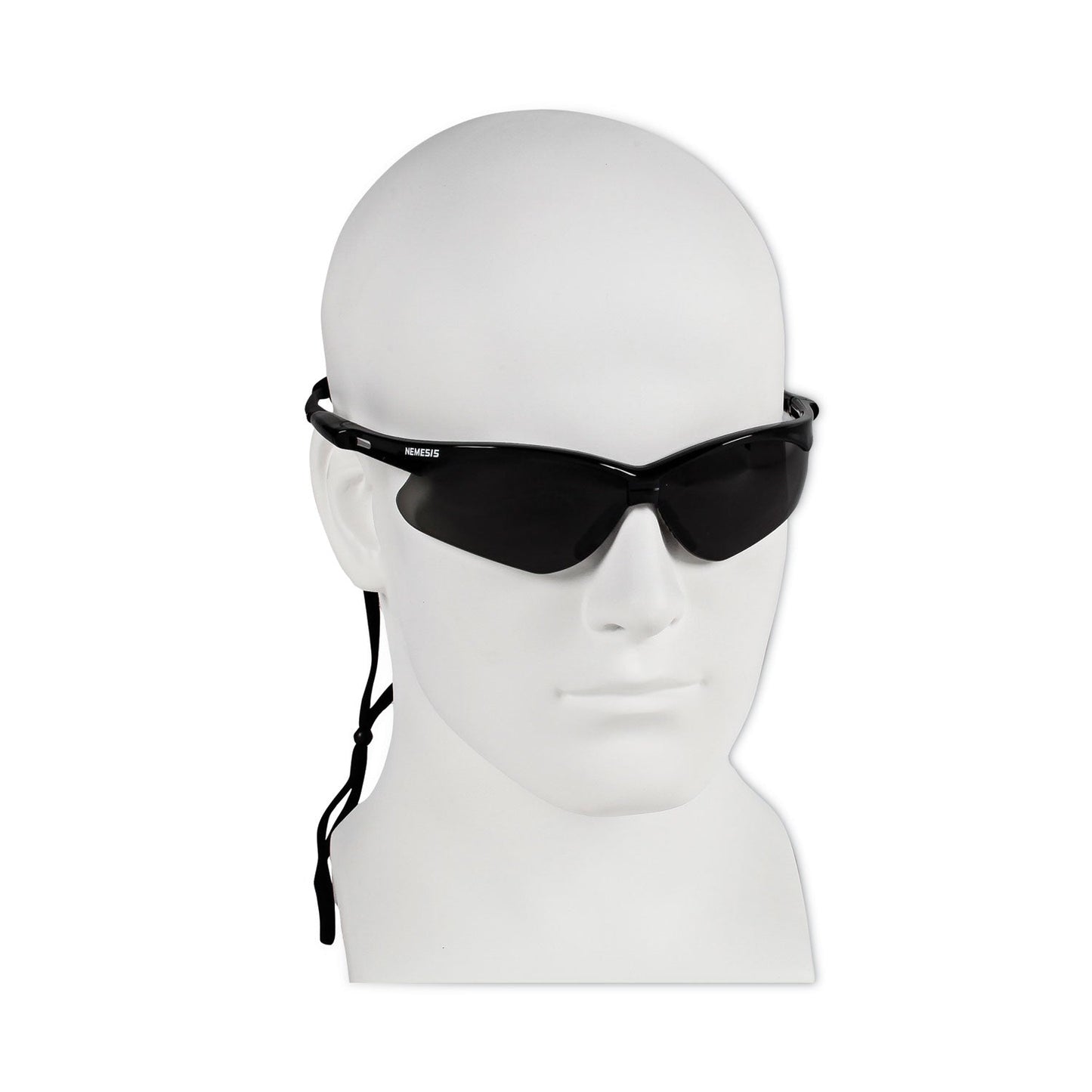 KleenGuard V30 Nemesis Safety Glasses, Black Frame, Smoke Anti-Fog Lens