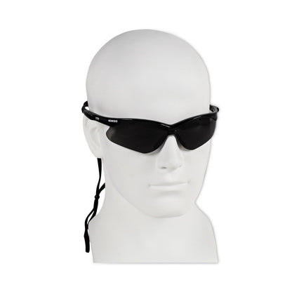 KleenGuard V30 Nemesis Safety Glasses, Black Frame, Smoke Anti-Fog Lens