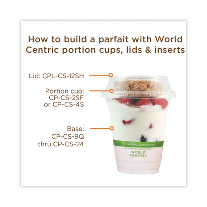 World Centric PLA Clear Cold Cups, 9 oz, Clear, 1,000/Carton