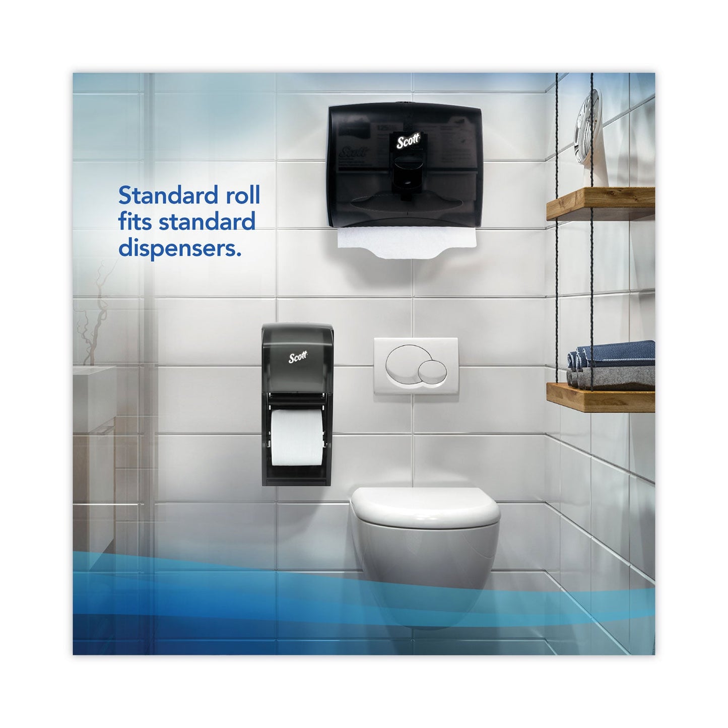 Scott Essential Standard Roll Bathroom Tissue for Business, Septic Safe, Convenience Carton, 2-Ply, White, 550/Roll, 20 Rolls/CT