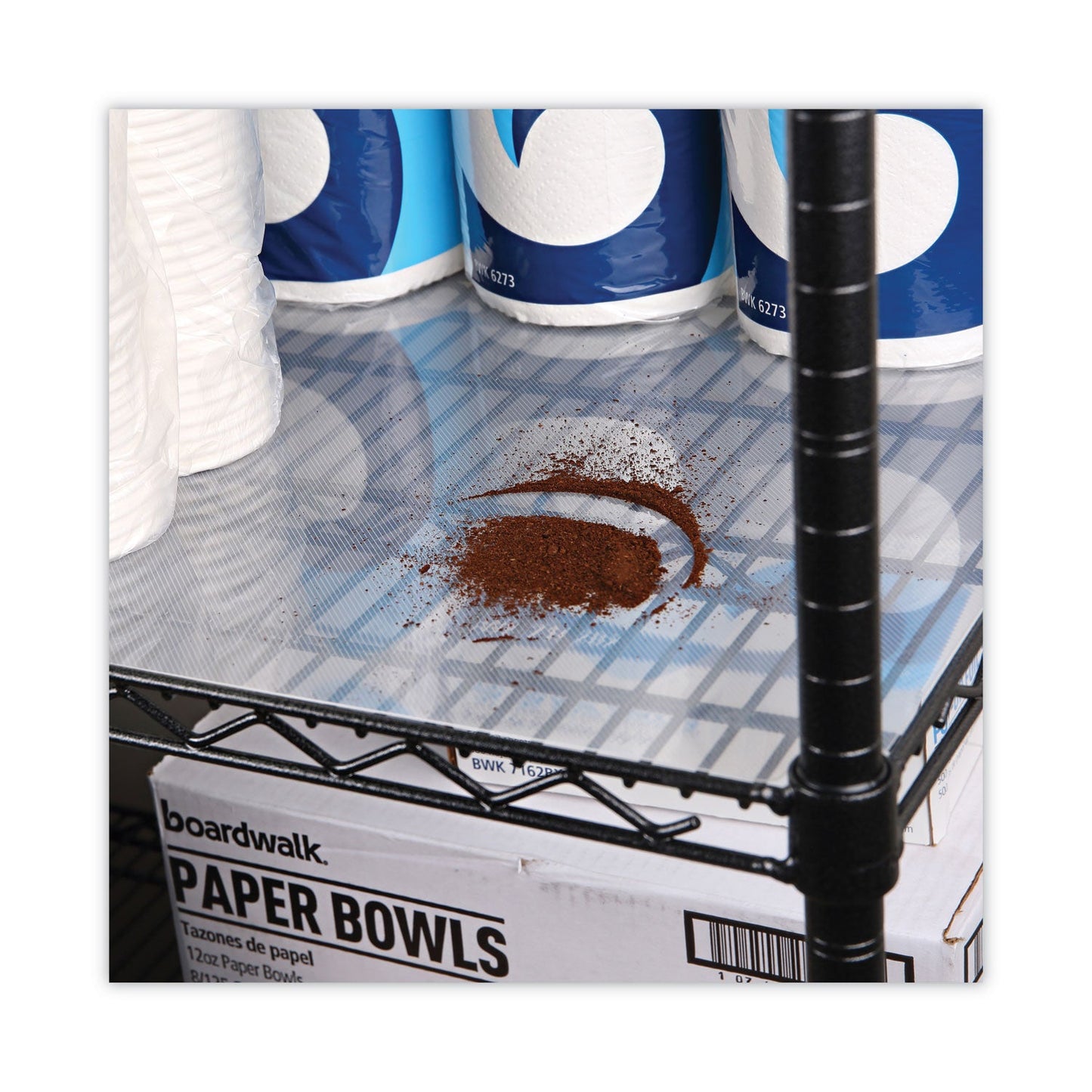Alera Shelf Liners For Wire Shelving, Clear Plastic, 36w x 18d, 4/Pack