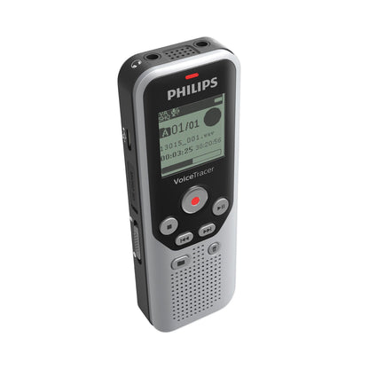 Philips Voice Tracer DVT1250 Audio Recorder, 8 GB, Black/Silver