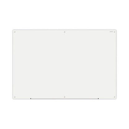 Universal Frameless Glass Marker Board, 72" x 48", White