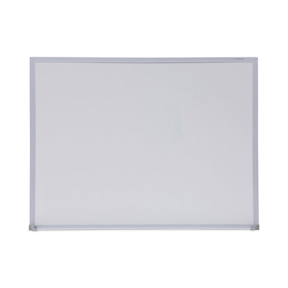 Universal Dry-Erase Board, Melamine, 24 x 18, Satin-Finished Aluminum Frame