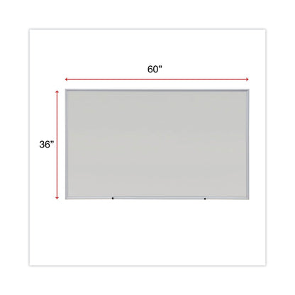 Universal Dry Erase Board, Melamine, 60 x 36, Satin-Finished Aluminum Frame